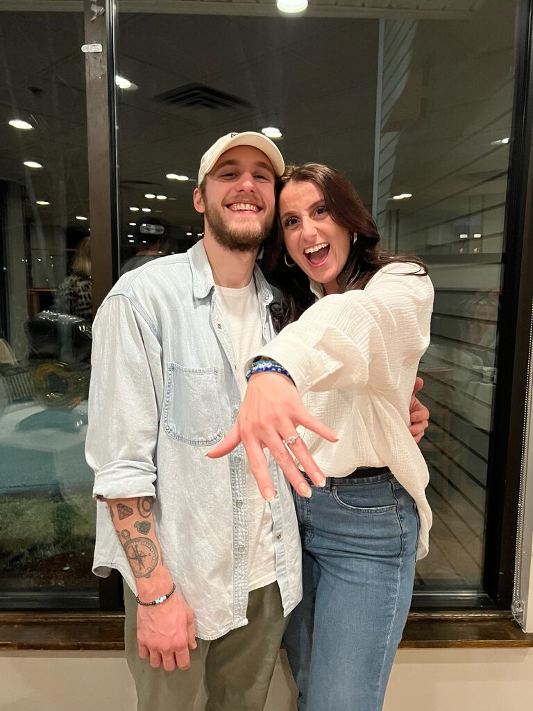 After a few months of keeping the best secret ever, Alex proposed!