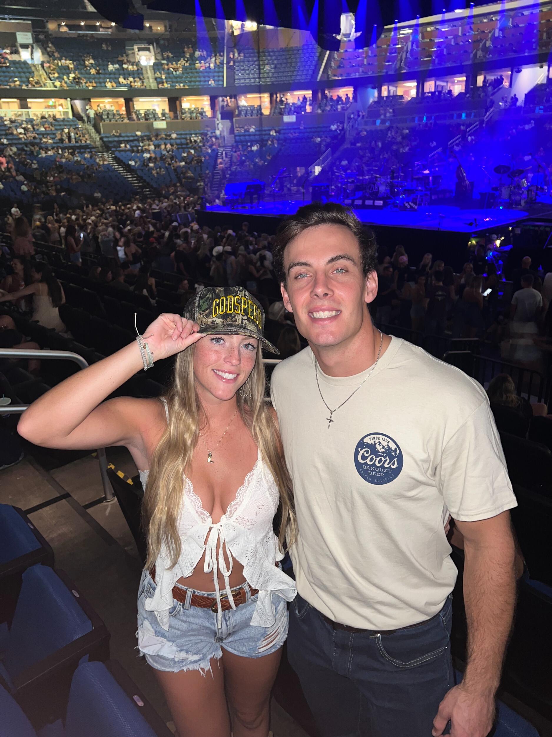 Emma and Brett at a Zach Bryan concert!