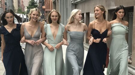 Raunchy bridesmaids dress so low-cut that boobs risk falling out