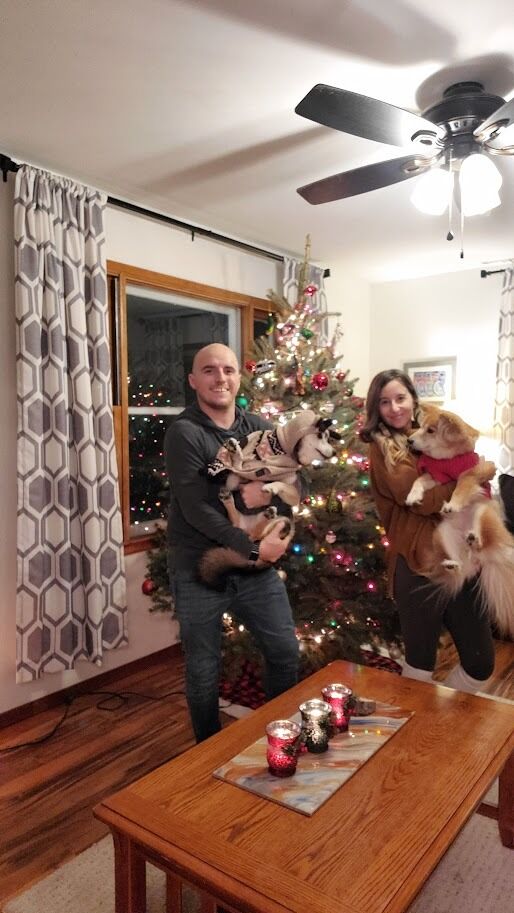 Laura felt at home with Sean and the pups and moved in November of 2021!