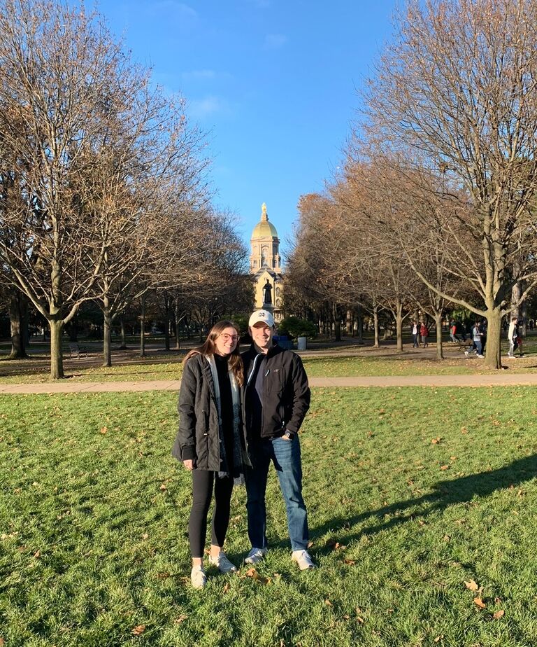 Eleni's first trip to the Golden Dome 