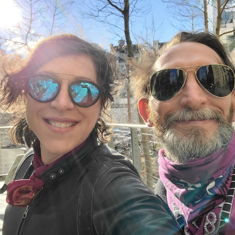 In the fall of 2019, a mutual friend from high school sets us up. That matchmaker was on to something (Thanks, Monica!) - we click immediately over our shared love of bad puns & Dad jokes,  the weird behavior of people in cults, Sturgill Simpson & Dire Straits, and living in Brooklyn. 