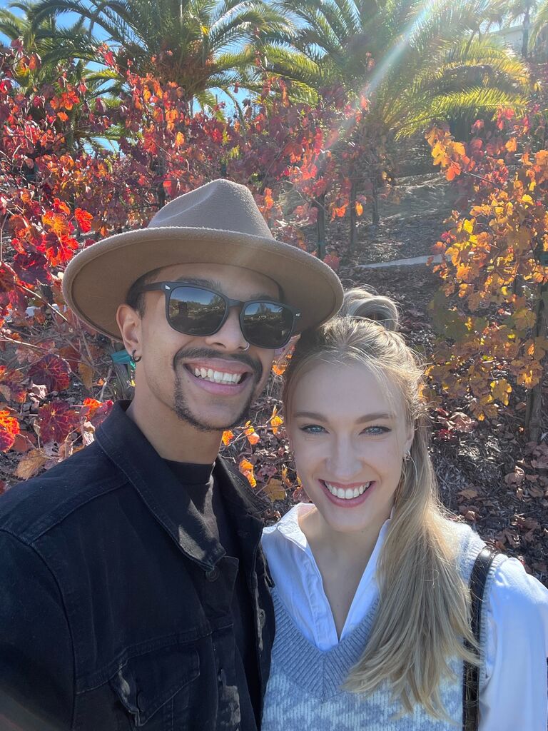 Visiting the beautiful wineries in California. We talked seriously about marriage for the first time this day.