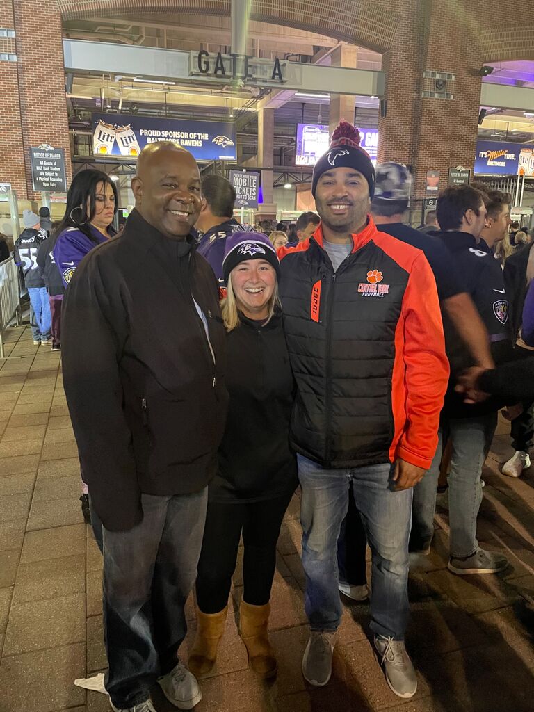 We took Rees’ dad, Ben, to the Ravens vs. Bengals game with our friends. 