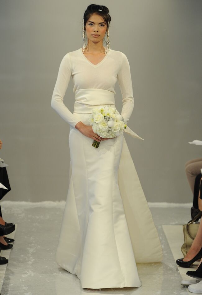 Theia Fall 2015 Wedding Dress Collection Includes Knit Turtleneck Dress