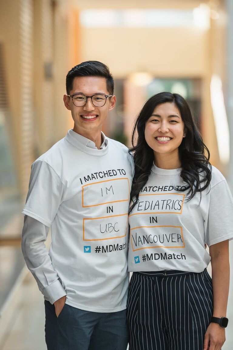 Nancy and Alec worked very hard to get these T-shirts (and get into residency I guess)!