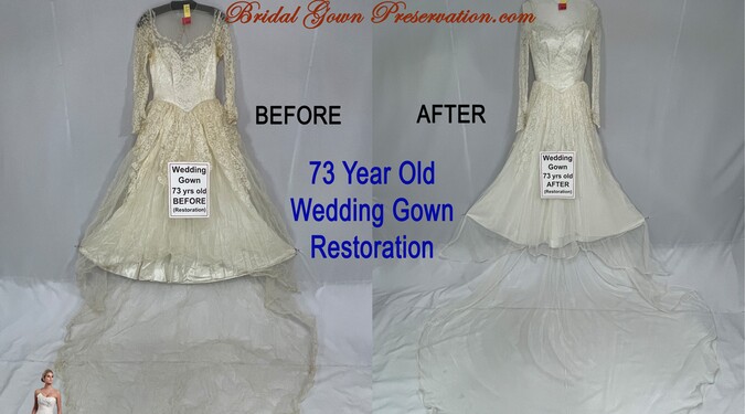 Bridal gown cleaning best sale