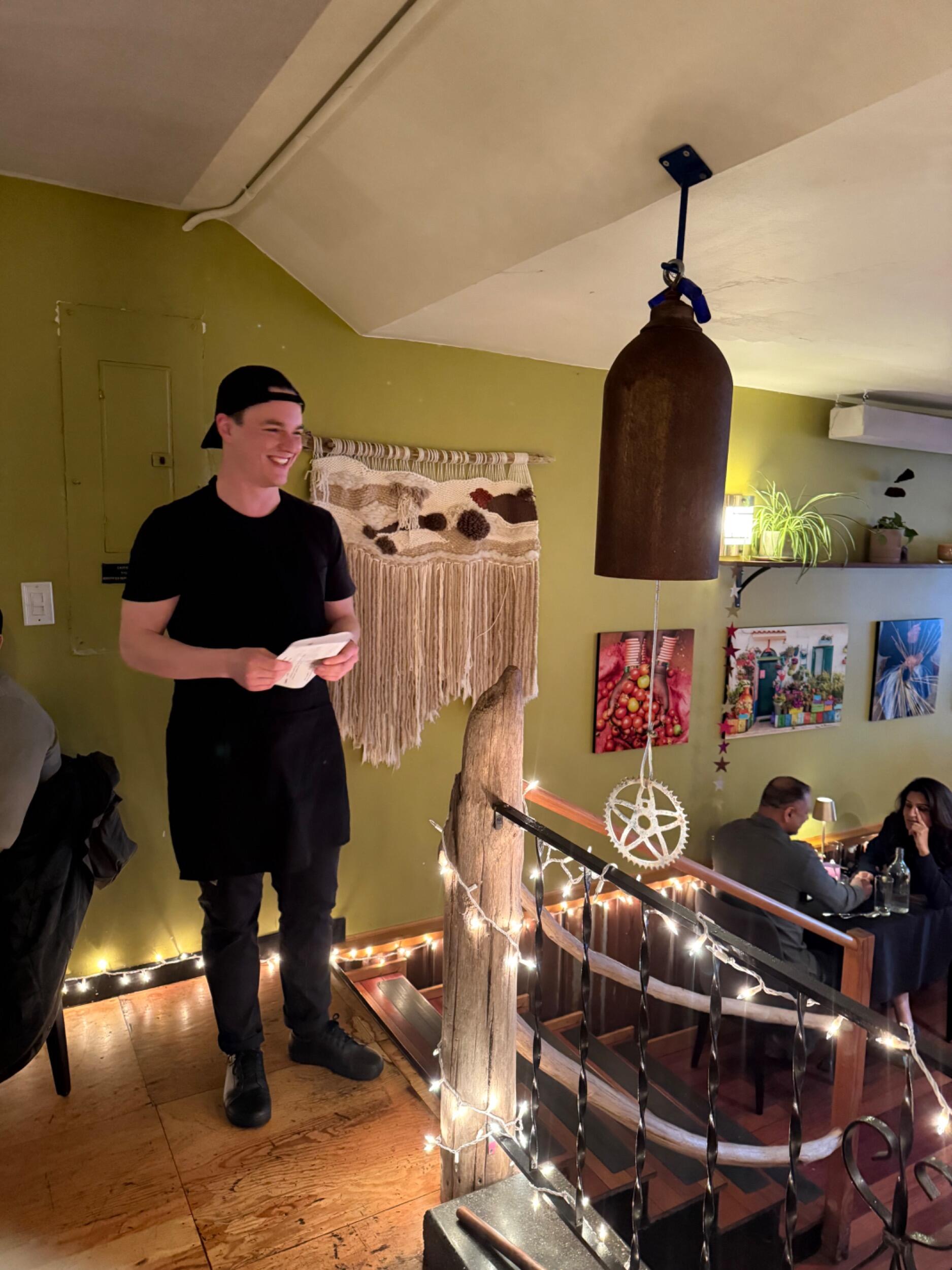 Kat was able to see Peter give his first welcome speech ever at Harvest Beat (where Peter works as a vegan Chef). Such a proud and exciting moment!