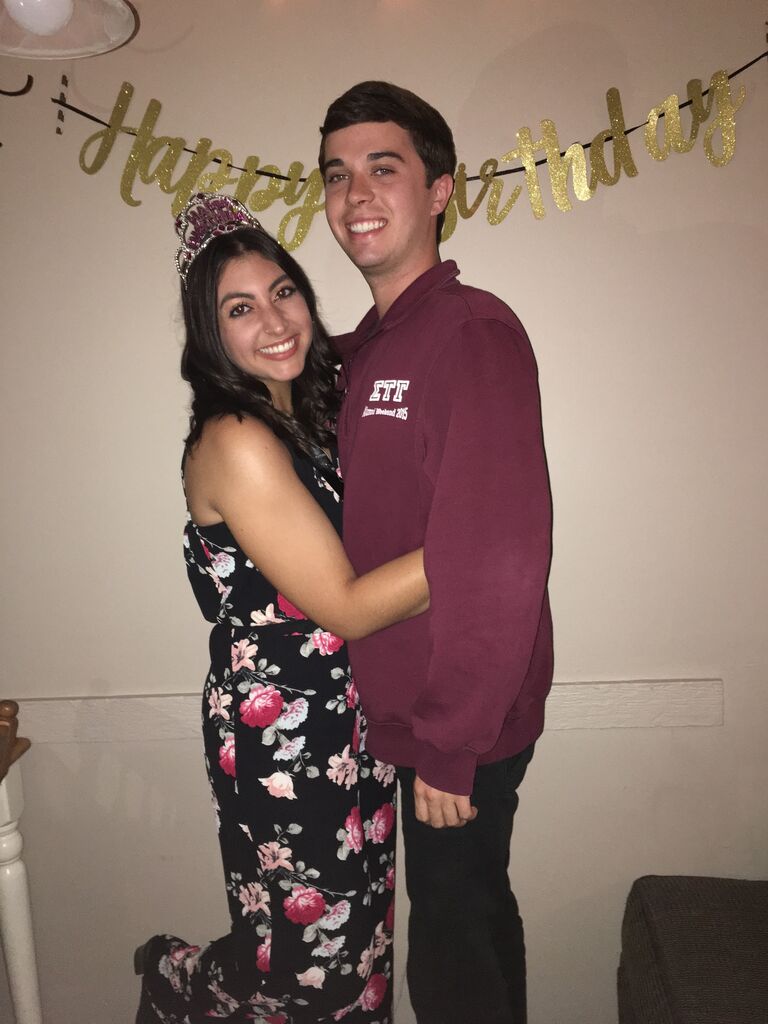At Alexa's 21st birthday party, Parker wanted to make an appearance to the pre-party, but he wasn't 21 yet (Parker is 4 months younger than Alexa), so he couldn't come out to the bars. The next morning, the door bell rings at Alexa's sorority house, alerting all of Alexa's sisters. One sister shouts out, "Alexa! There is a boy at the door for you!" There stood Parker with a bouquet of flowers and a bag of McDonald's breakfast. Alexa knew he was a keeper from the very beginning! 