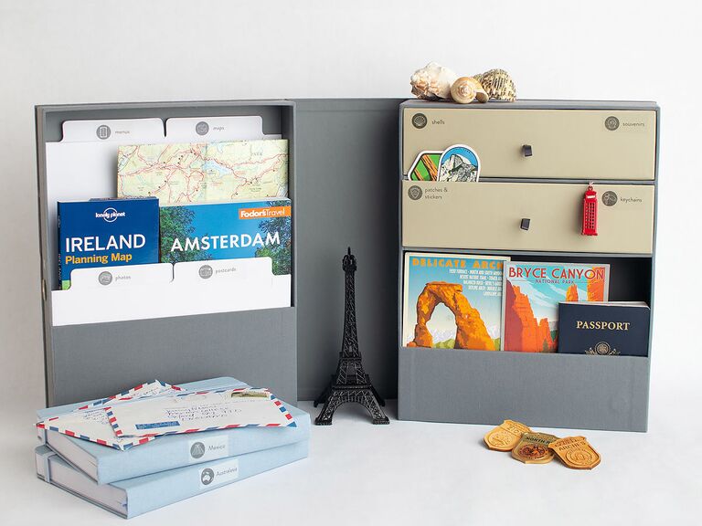 Travel keepsake library from Uncommon Goods