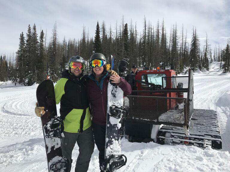 Katy and Steve  bonded over a mutual love of snowboarding and badassery