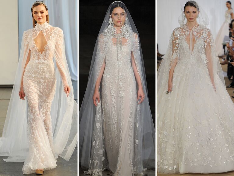 wedding dresses with capes 