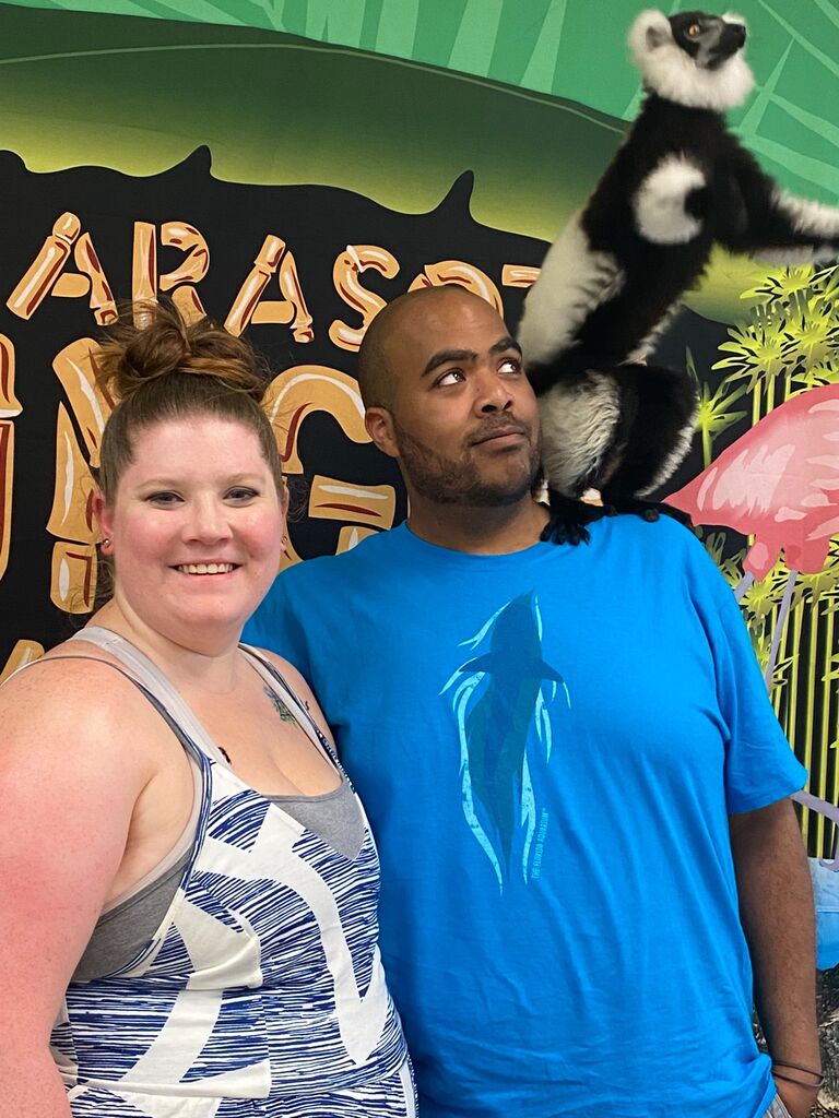 Our 2nd trip to Florida. Getting to play with Ruffed Lemurs 