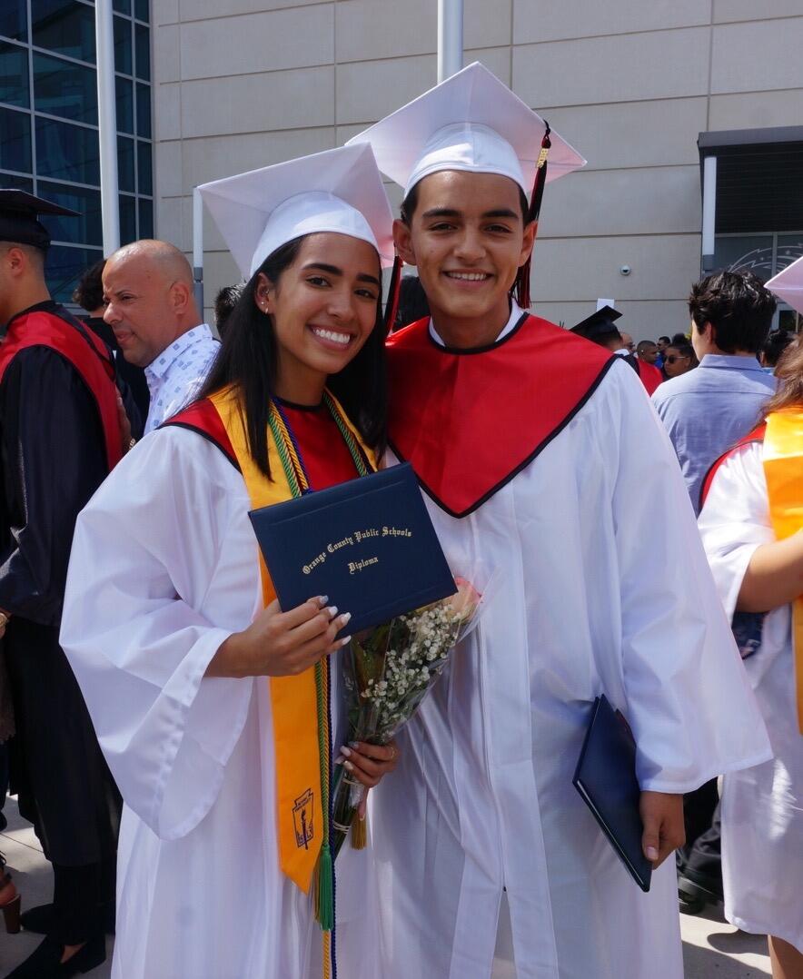 Elaina and Juan graduate from Colonial High School
