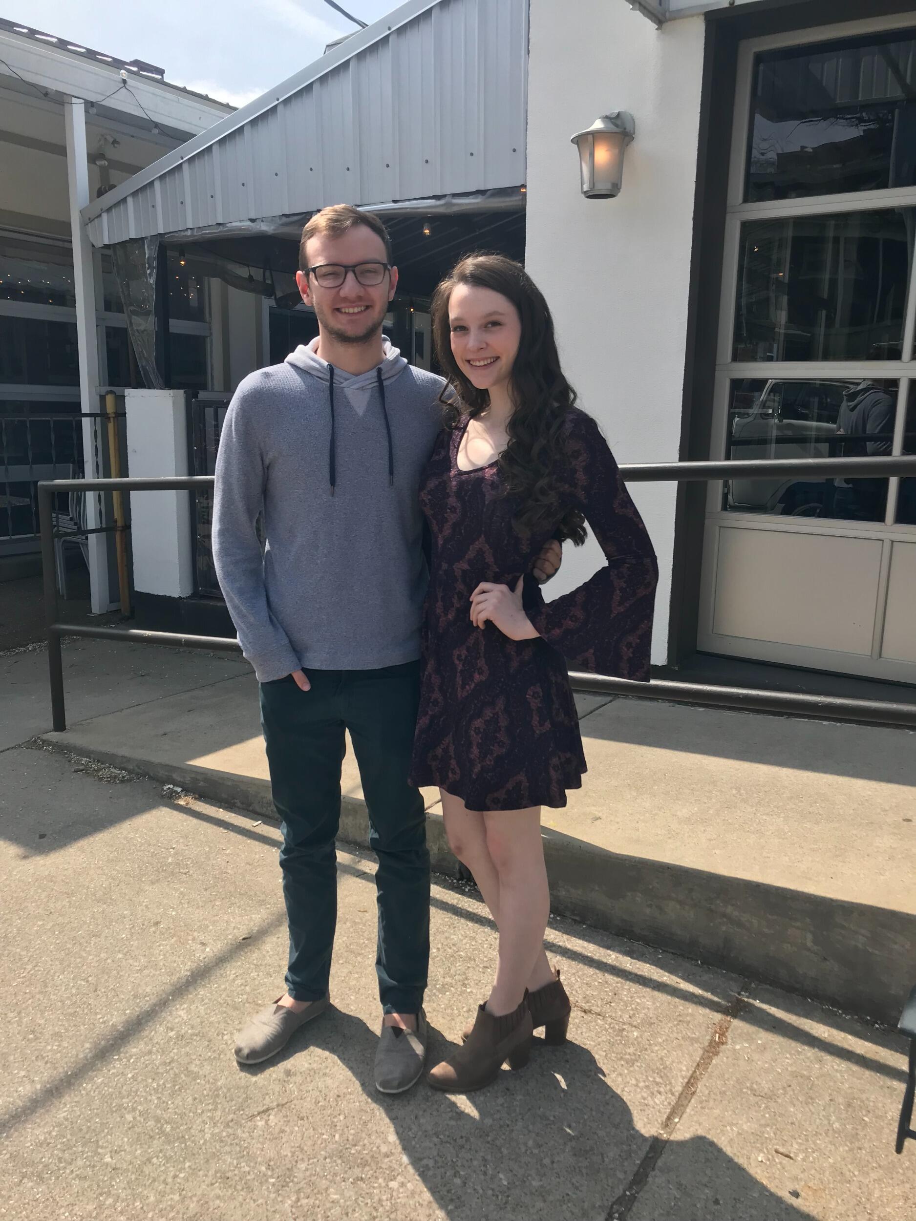 Jamie visiting Carson his freshman year of College when she auditioned for Belmont Musical Theatre