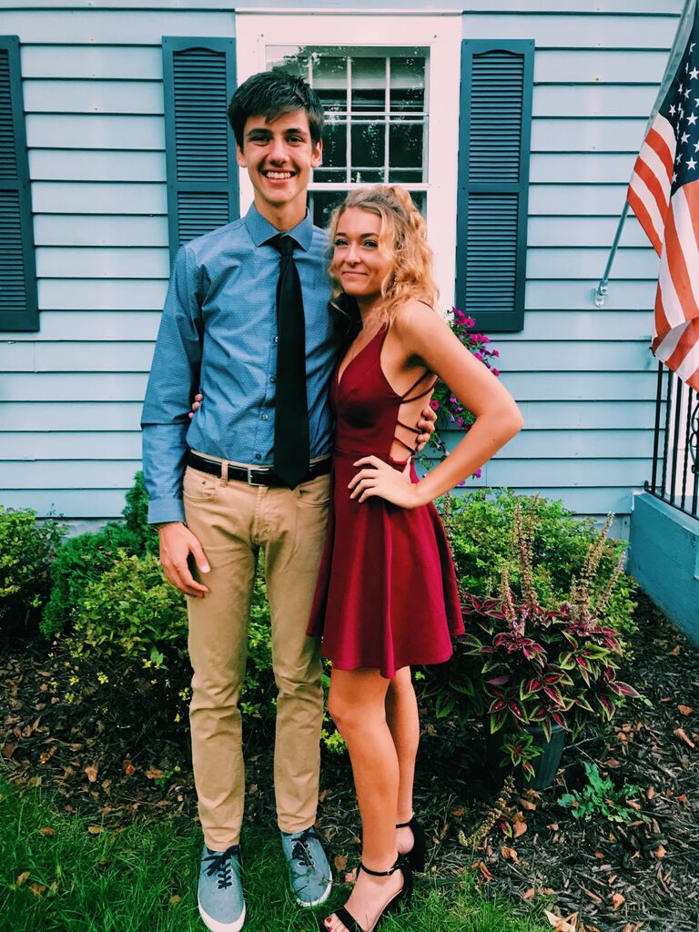 First homecoming together -  2018 homecoming Zach had a cross country meet. 