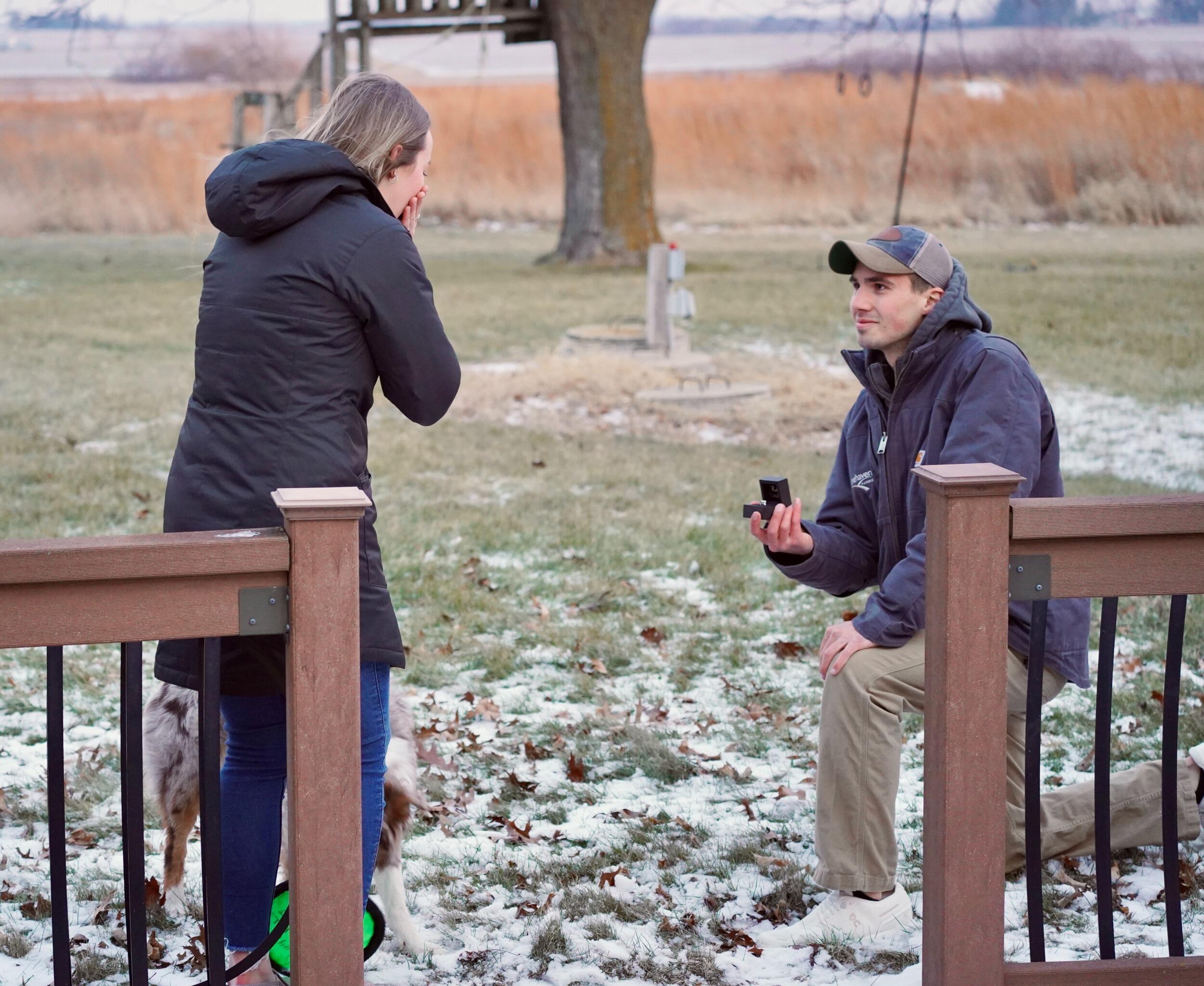 Nine years of so many adventures have led to this very day. Griffin finally popped the question—with a little help from River, of course!
