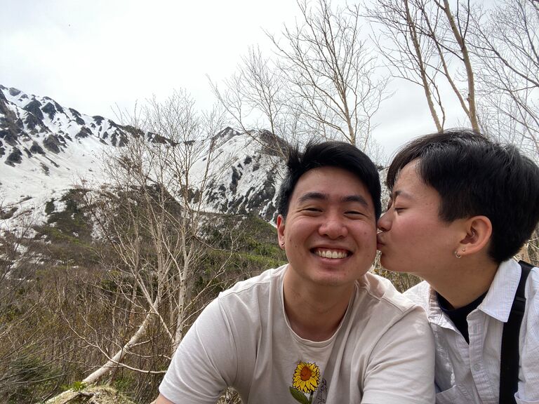 We get engaged in the Japanese Alps!