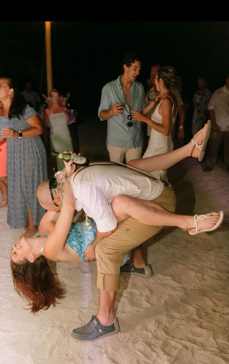 The night Joey threw his back out celebrating Justin & Paige.
