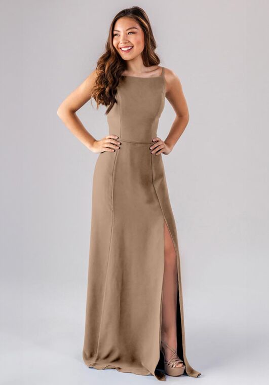 delicate bridesmaid dresses Glamlora Bridesmaid Dress 2026 Chiffon Dusty Sage Sleeveless A-line Long Halter