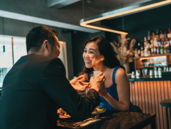 Couple on a dinner date