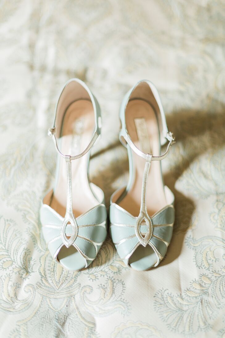 Light Blue BHLDN Wedding Heels