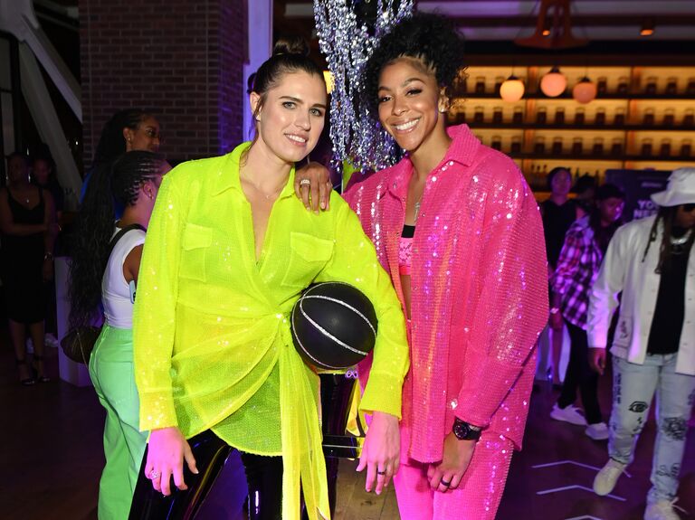 Anna Petrakova and host Candace Parker attend Candace Parker's Ace All-Star Party