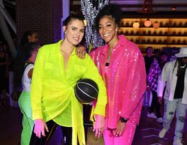 Anna Petrakova and host Candace Parker attend Candace Parker's Ace All-Star Party