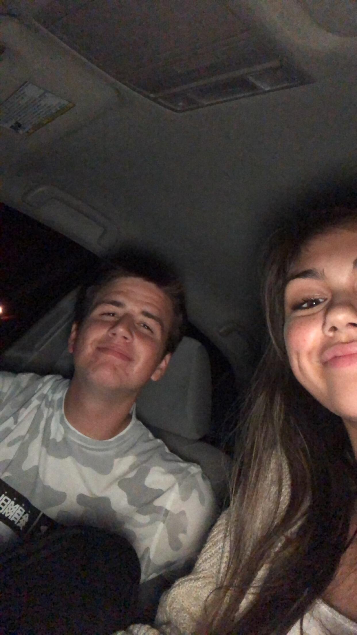 When John asked me to be his girlfriend we were actually visiting our best friend Mar in New Jersey. This was our first "couple photo" at their local drive in