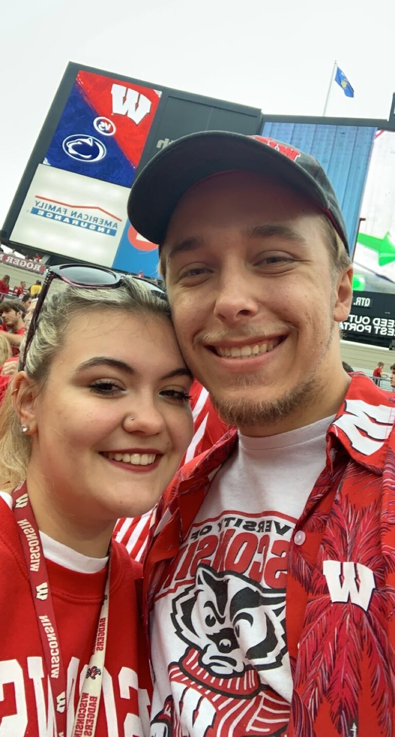 First Badger game in the student section!