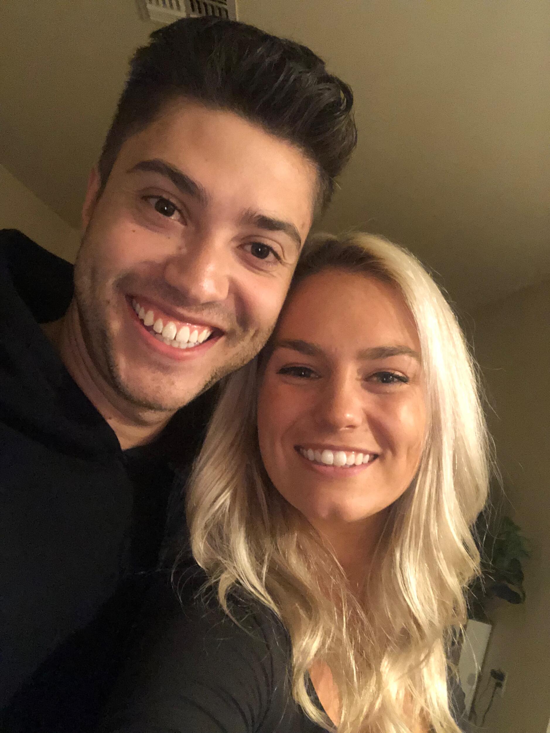 Our first date! ...yes we took a selfie for the mems!