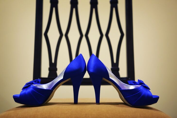 Royal Blue Satin Wedding Shoes