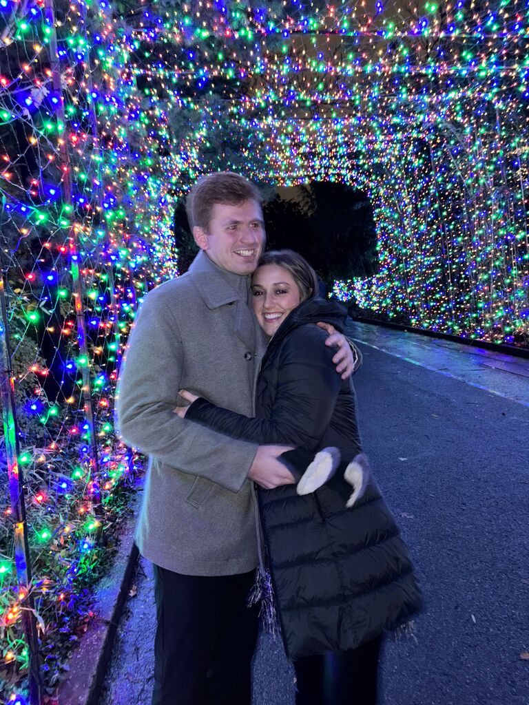 After 8 years of dating, Luke pops the question! He proposed at the Festival of Lights where we had one of our first dates together. 