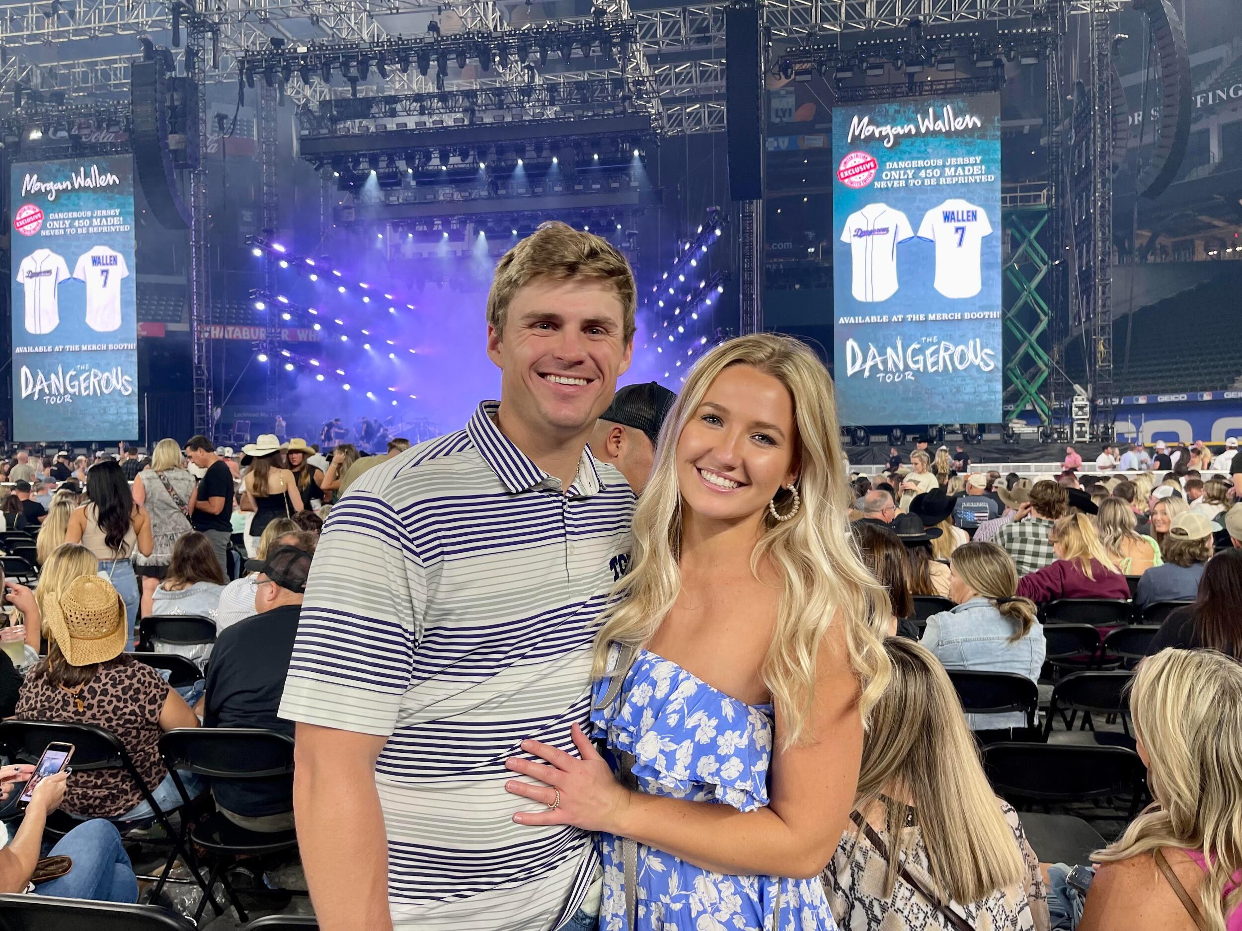 Tate surprised Alyssa with Morgan Wallen tickets for her 23rd birthday!