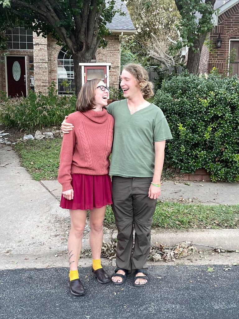 Dressed up as Velma and Shaggy for Halloween! Who's who?