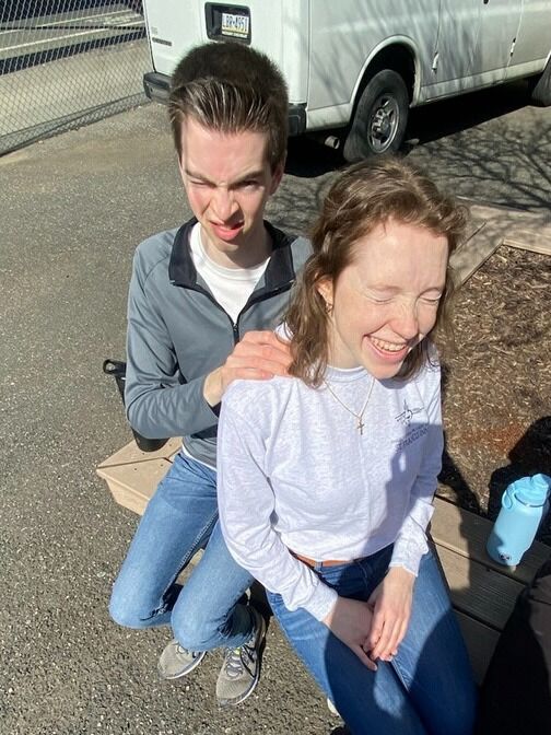 Silly picture at our Mission Trip to St. Francis Inn in Philadelphia.
