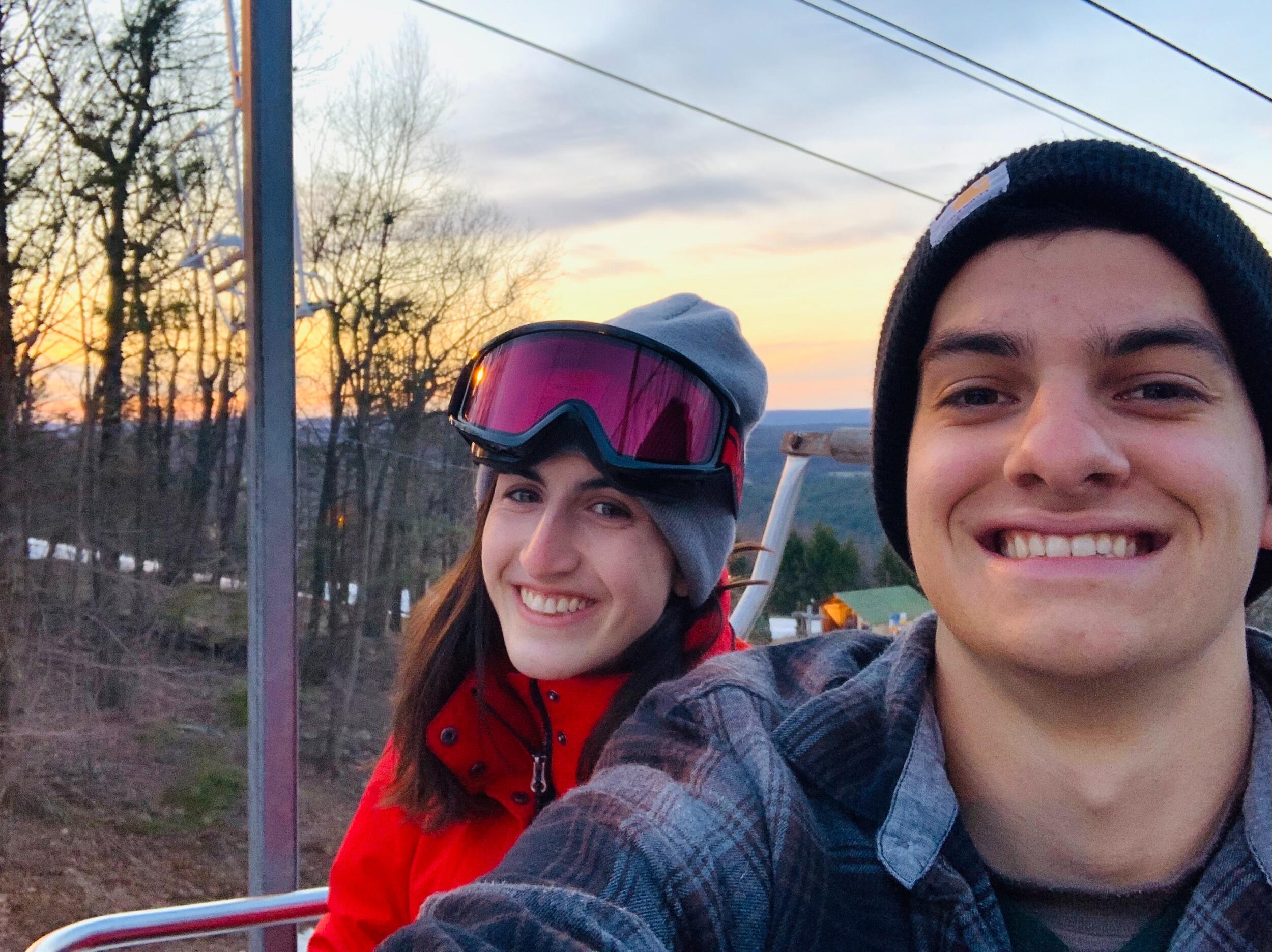 After nutrition class, Nate asked Jackie to go snowboarding with him to get some one on one time as friends :)