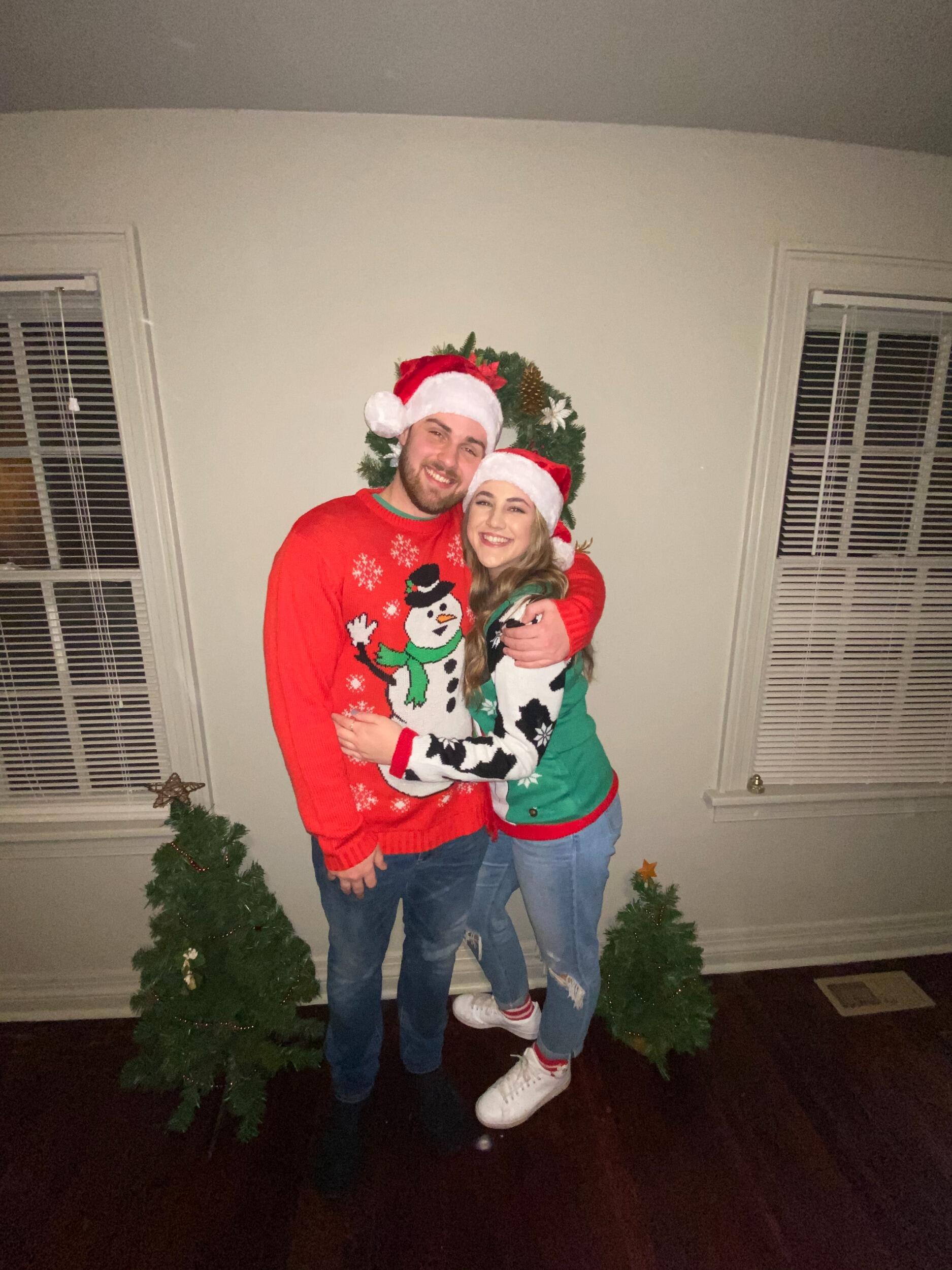 We had an ugly sweater Christmas party with our bible study who have been and continue to be pivotal pieces in our lives throughout our relationship.  