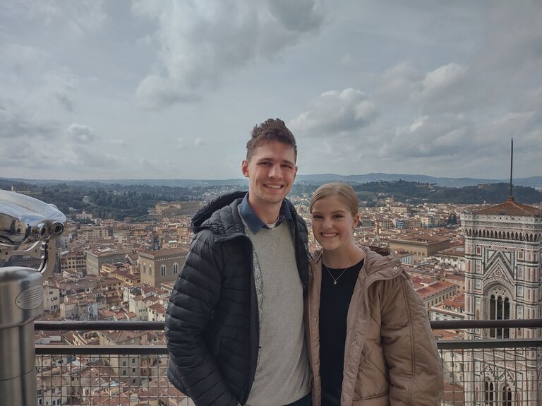 ... and travelling. Here we are at the top of the Duomo in Florence, Italy!