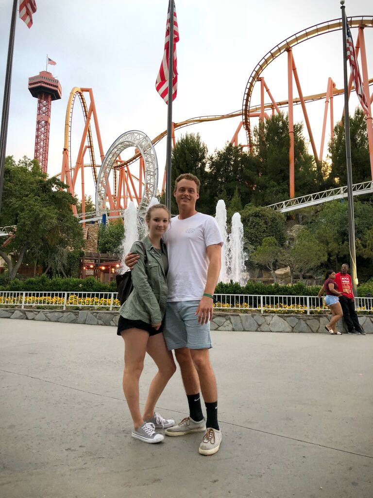 Celebrating 6 months of dating with a day at 6 flags!