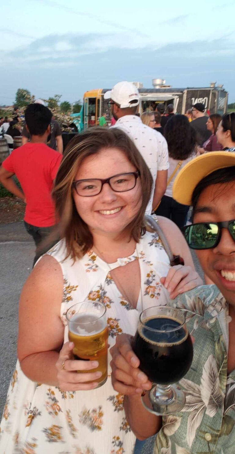 First time going to a brewery together. Live music at Alluvial Brewing Co.