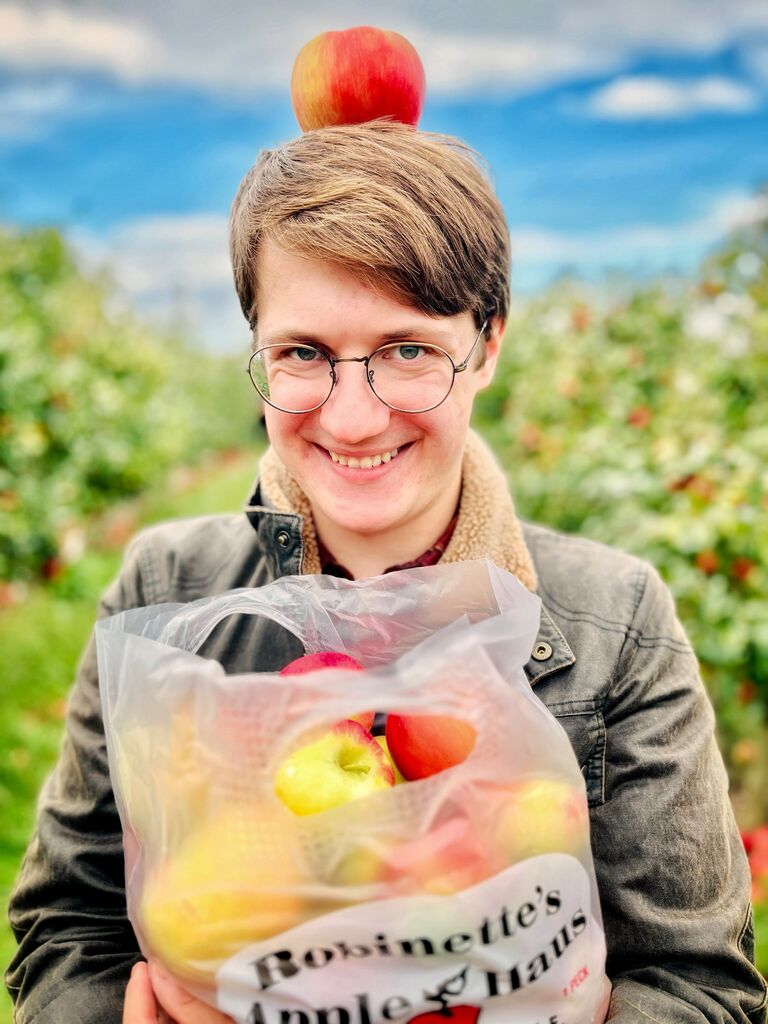 Apple picking together for the first time!