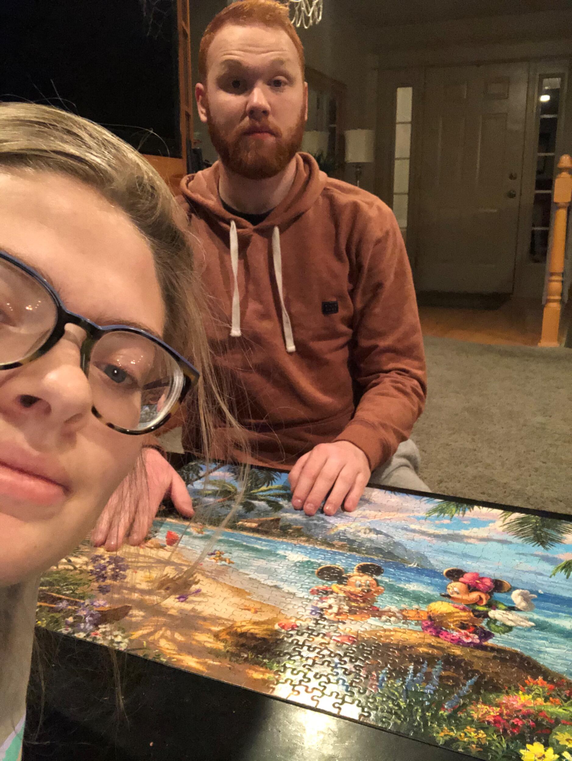 Matisse convinced Aaron to do another puzzle 