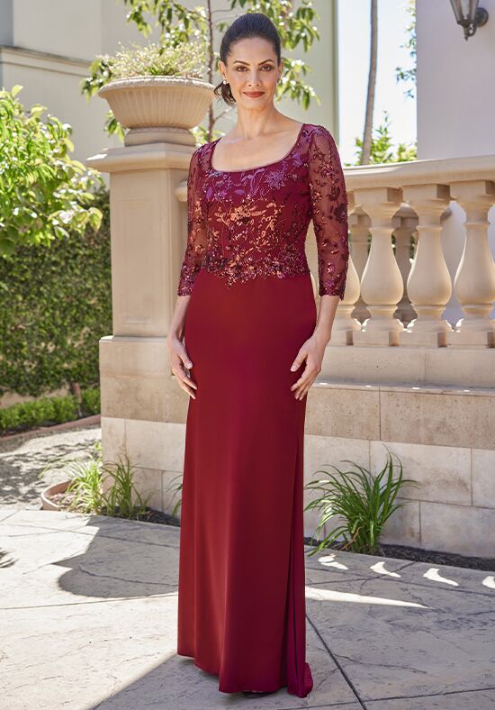 red mother of the bride dress
