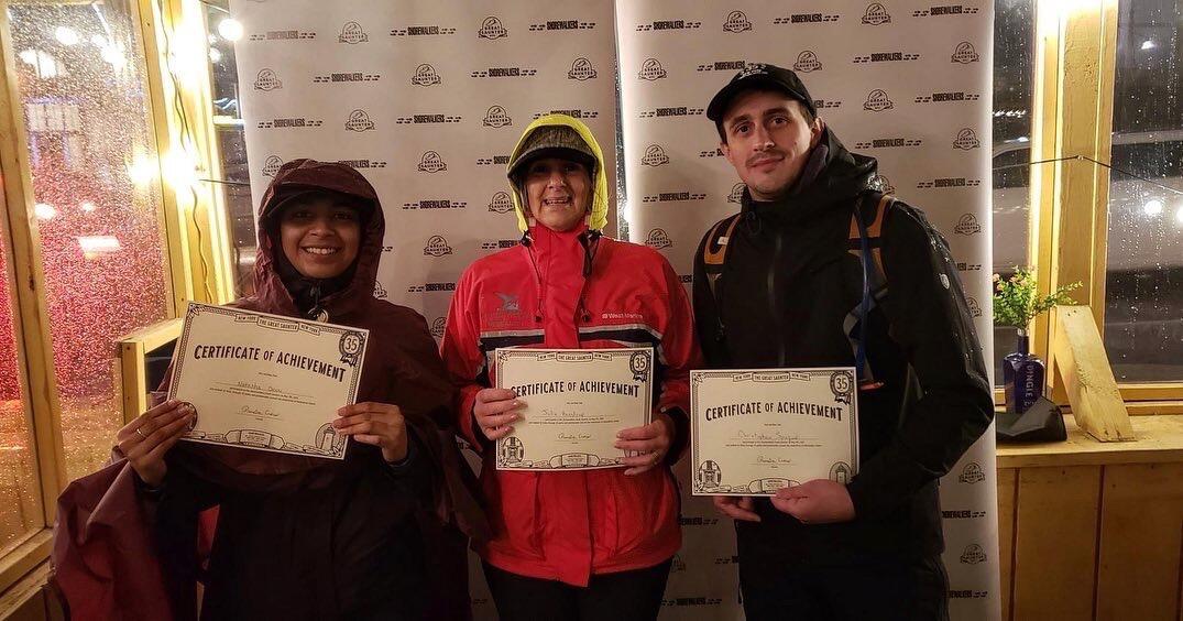 Surviving one of the most difficult (weather-wise) Great Saunter days on record! 