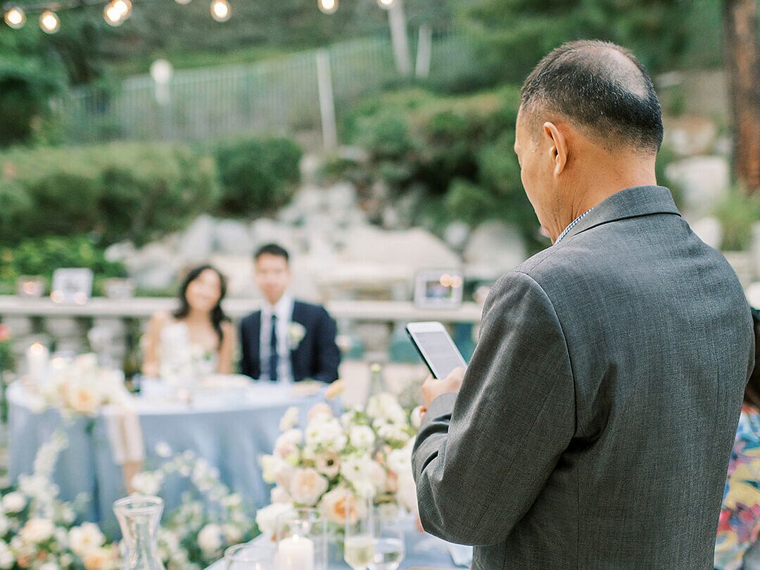 Father of the bride speech during wedding reception.