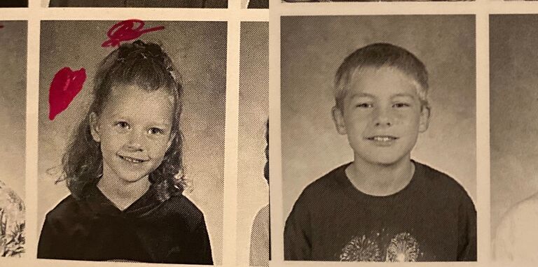 Glacier Park Elementary 1st and 3rd grade Chris and Ivy, only a few pages apart
