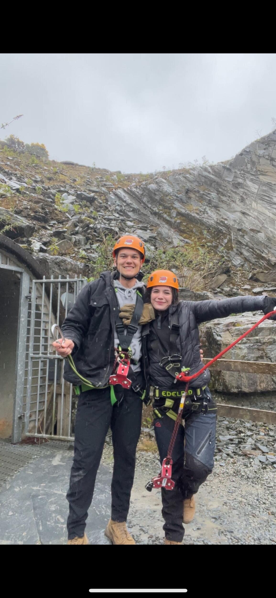 Snowdon, Wales-
We went to a cave obstacle course, climbed the biggest mountains, and stayed in our first hostel together.  