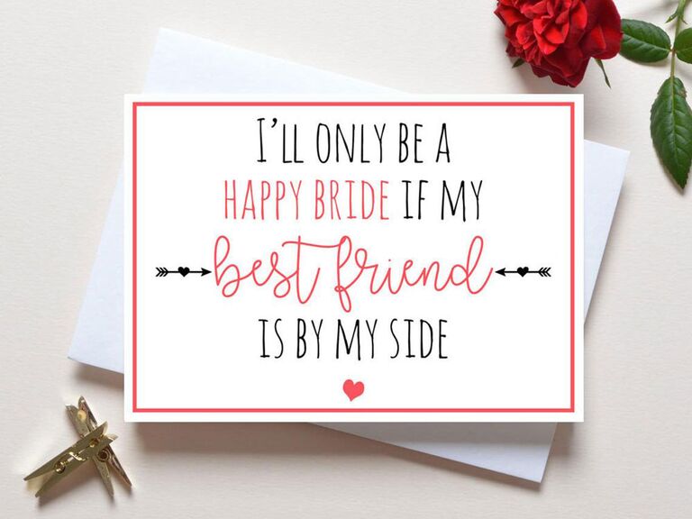 Bridesmaid Proposal Card FPS0035 Will You Be My Bridesmaid Card Maid of Hon...