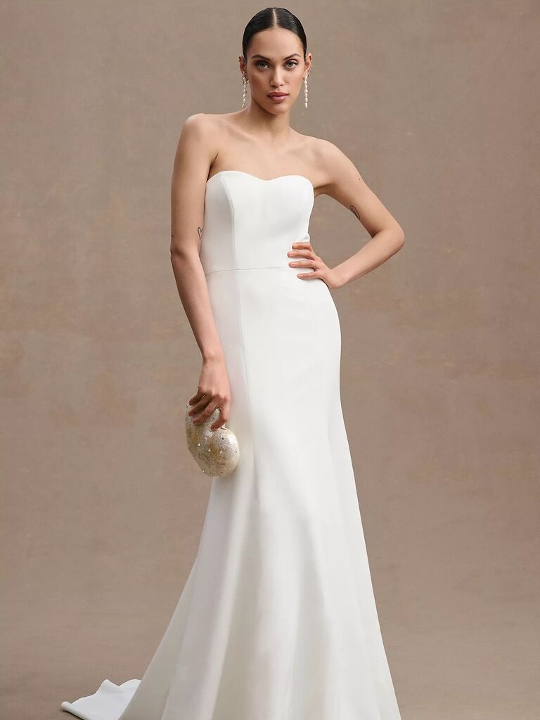 Strapless affordable wedding dress by Jenny Yoo. 